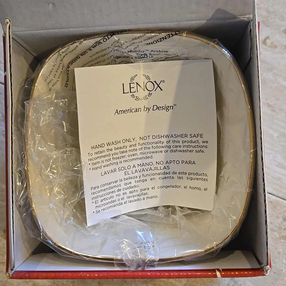 NIB Lenox Holiday Archive Treat Bowl - Picture 7 of 7